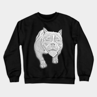 Pitbull Dog Sketch Art Crewneck Sweatshirt